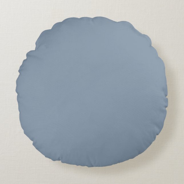 Coussins Ronds Bleu Poussière (Devant)