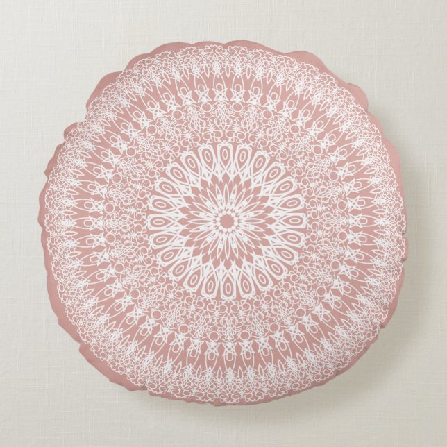 Coussins Ronds Blu-Boho Mandala (Devant)