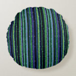 Coussins Ronds Blue, green, purple geometric with stripes<br><div class="desc">Blue,  green,  purple geometric with stripes</div>