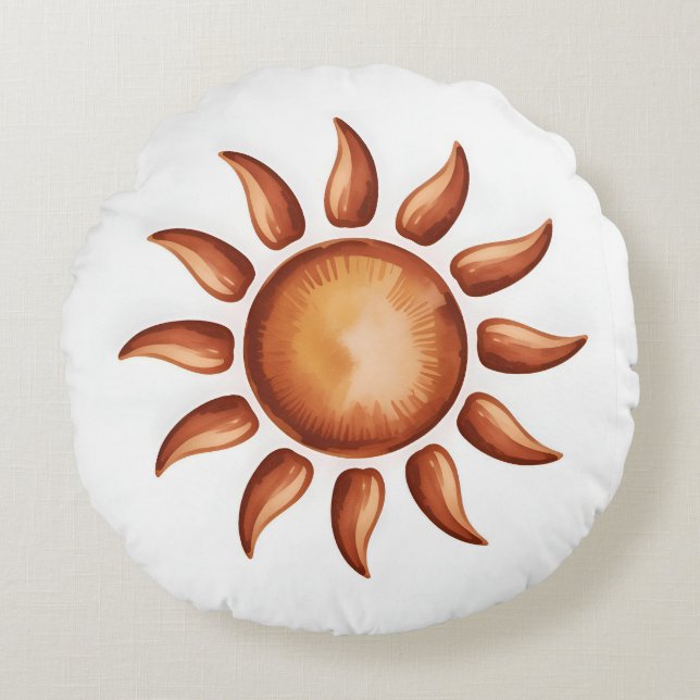 Coussins Ronds Boho Aesthetic Rainbow Party (Devant)