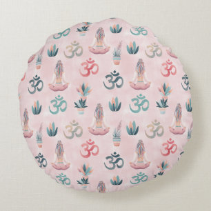 Coussins Ronds Boho design avec OM