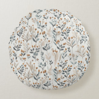 Coussins Ronds Boho Fleurs sauvages