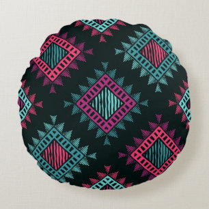 Coussins Ronds Boho Spirit : Tribal Ethnic Seamless
