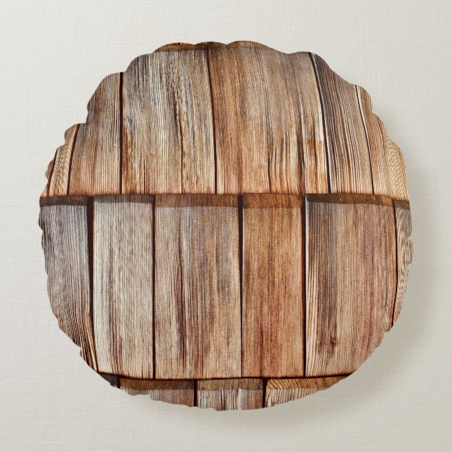 Coussins Ronds bois Brown (Devant)