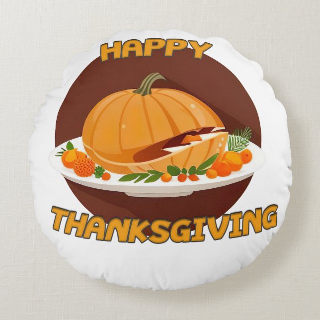 Coussins Ronds bon thanksgiving (Devant)