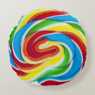 Coussins Ronds Bonbon sucré couleur mignon Rainbow Lollipop