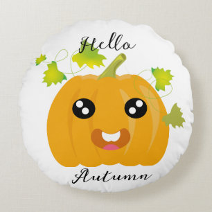 Coussins Ronds Bonjour Automne - Citrouille mignon