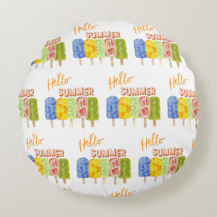 Coussins Ronds bonjour glace été