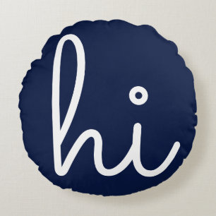 Coussins Ronds Bonjour Stylisme De Script Moderne