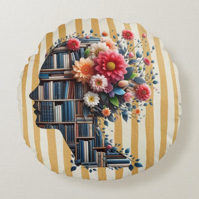 Coussins Ronds Books Are My Therapy for Bookish (Devant)