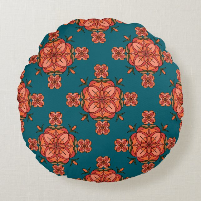 Coussins Ronds Botanic Bloom Round Pillow (Devant)