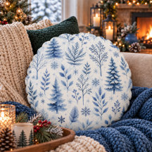 Botanique hivernale en bois bleu rustique
