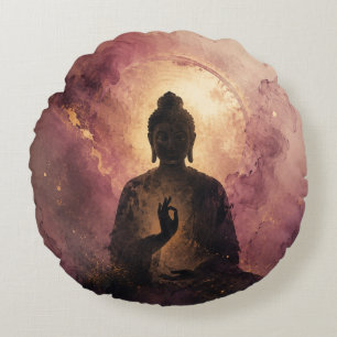 Coussins Ronds Bouddha mystique   Méditation zen