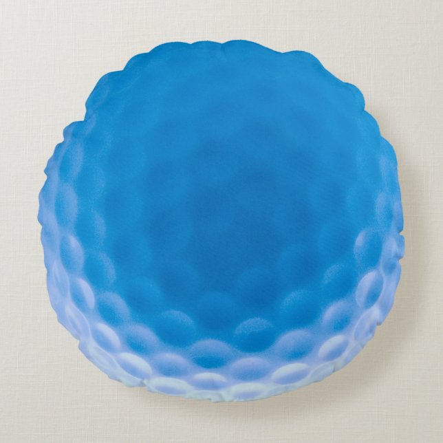 Coussins Ronds Boule de golf Texture Dimples Arctic Blue (Devant)