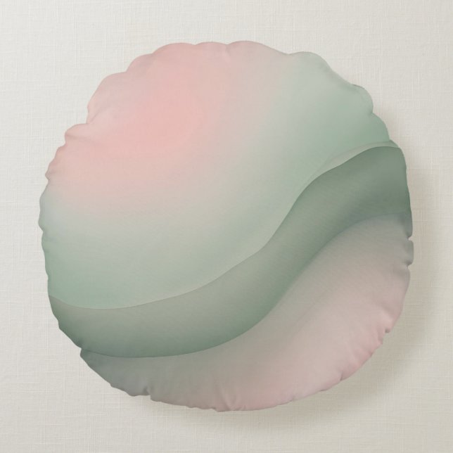 Coussins Ronds Boule en rose IA art (Devant)