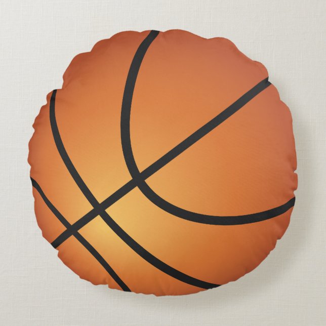 Coussins Ronds Boule fraîche de panier de basket-ball (Devant)