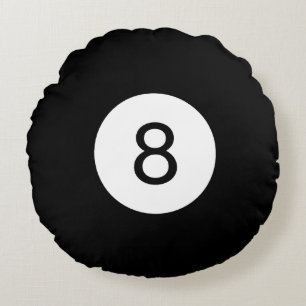 Coussins Ronds Boules de billard solides et éclatantes #8 Collect