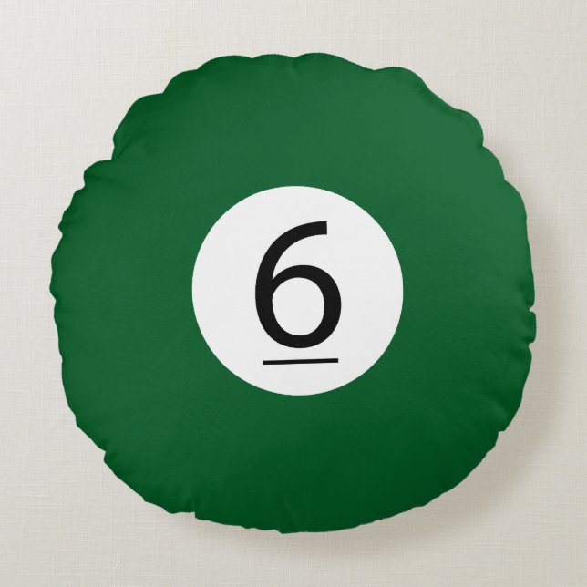 Coussins Ronds Boules de billard solides et en bandes #6 Collecte (Devant)