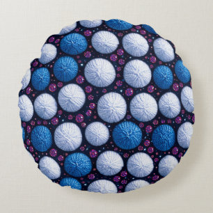 Coussins Ronds Boules de fil doux avec accents scintillants