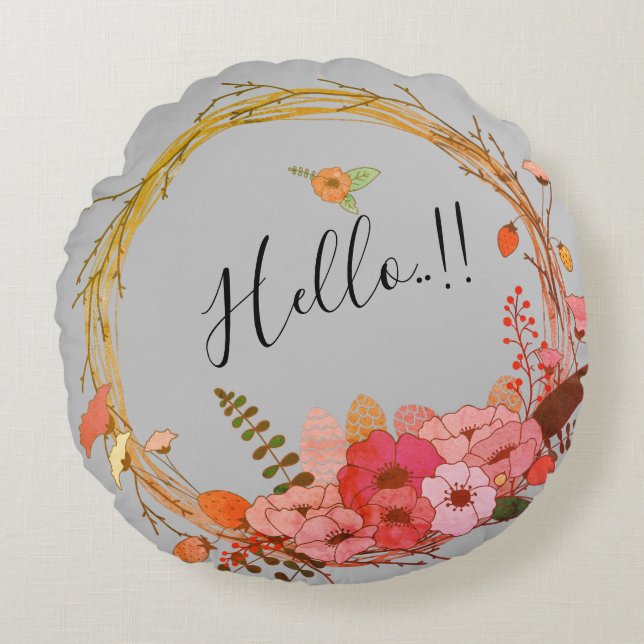 Coussins Ronds Bouquet de fleurs (Devant)
