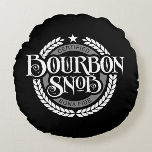 Coussins Ronds Bourbon Snob - drôle de buveur de whisky