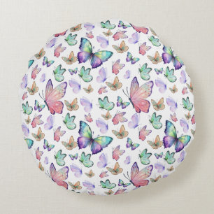 Coussins Ronds Bouteilles d'aquarelle Motif sans couture
