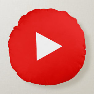 Coussins Ronds Bouton rouge de jeu de YouTube