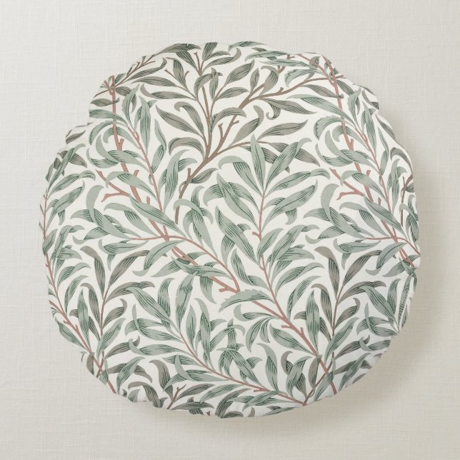 Coussins Ronds Branche de saule, conception de papier peint, 1874 (Devant)