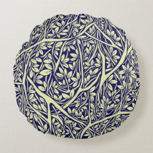 Coussins Ronds Branches vintages : Motif d'arbre intertissé