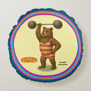 Coussins Ronds Brandon, ours dur de cirque