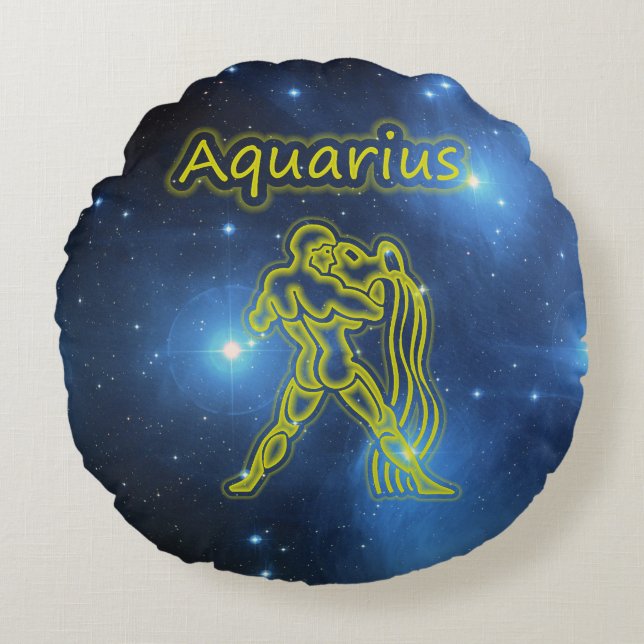 Coussins Ronds Bright Aquarius (Devant)