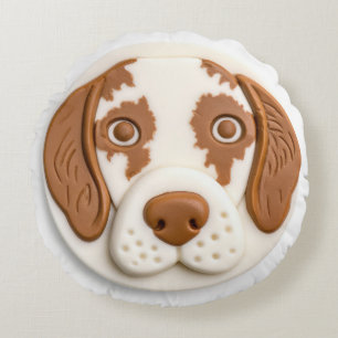 Coussins Ronds Brittany Spaniel Chien 3D Inspiré