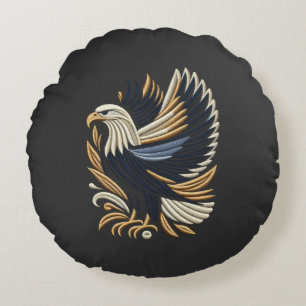 Coussins Ronds Broderie d'aigle Majestic Bold Patriotique