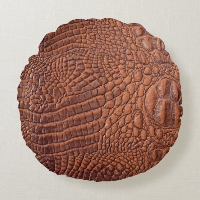 Coussins Ronds Brown leather texture backgrounddesign,fond,abstra (Devant)