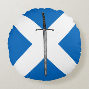 Coussins Ronds Bruce Sword sur Saltire