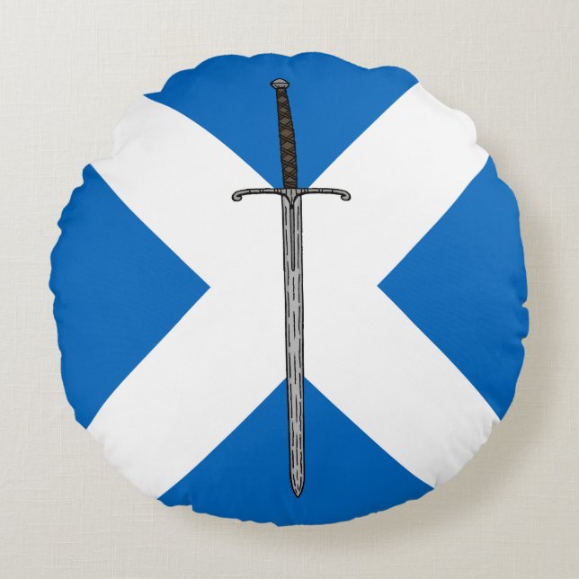 Coussins Ronds Bruce Sword sur Saltire (Devant)