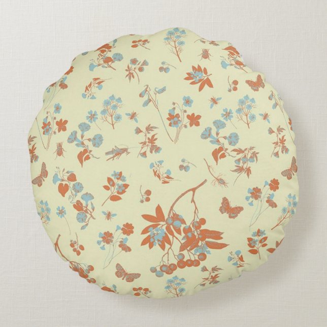 Coussins Ronds Bucolic yellow (Dos)