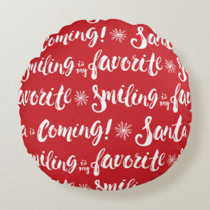 Coussins Ronds Buddy l'Elfe   Sourire est mon Motif favori