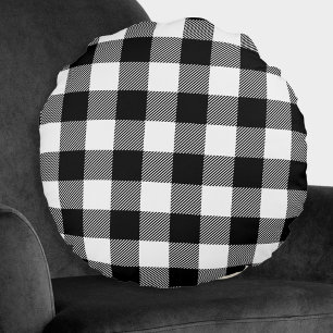 Coussins Ronds Buffle noir blanc Plaid Décor de la ferme