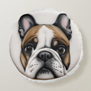 Coussins Ronds Bulldog français Inspiré de la 3D