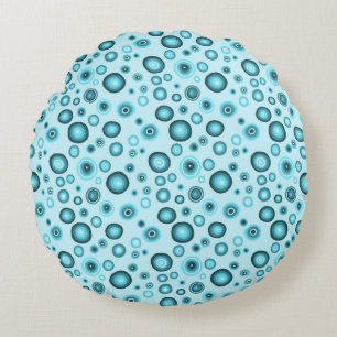 Coussins Ronds Bulles bleues Circles modernes Motif