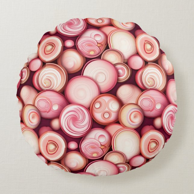 Coussins Ronds Bulles de Bubble Gum (Devant)
