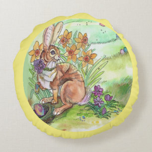 Coussins Ronds Bunny de Pâques