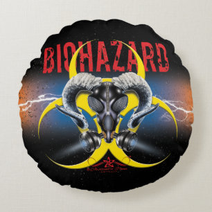 COUSSINS RONDS BW ! AVERTISSEMENT BIOHAZARD ! CRÂNE