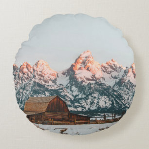 Coussins Ronds Cabine matinal Sunrise au Grand Teton National Par