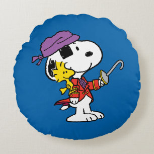 Coussins Ronds cacahuètes   Snoopy & Woodstock Pirates