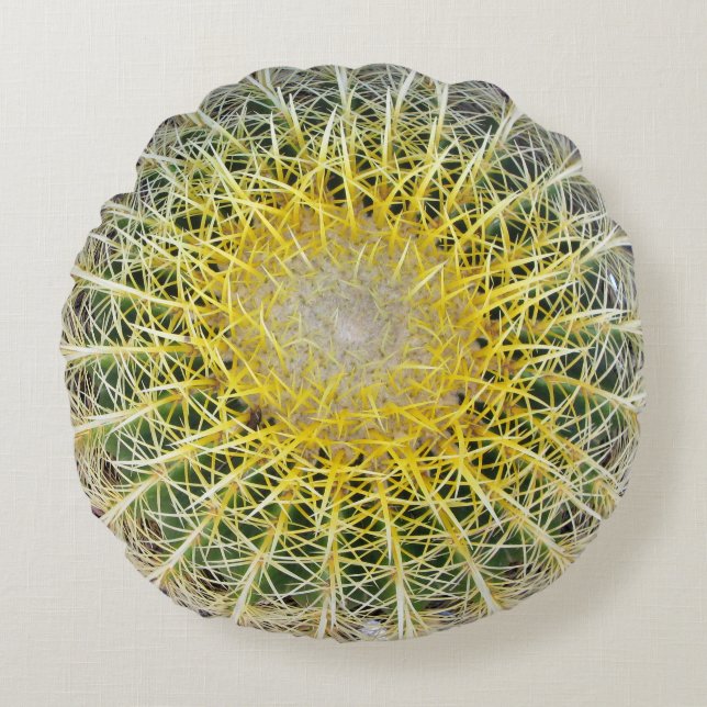 Coussins Ronds Cactus botanique inconfortable drôle de globe (Devant)