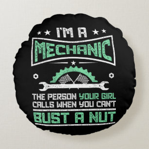 Coussins Ronds Cadeau Amusant Pour Mécanicien Cadeau D'humour Adu