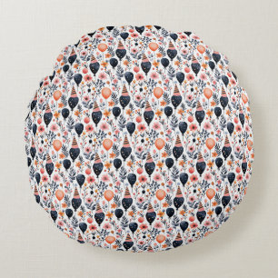Coussins Ronds Cadeau d'anniversaire   Ballons et fleurs Whimsica