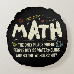 Coussins Ronds Cadeau de professeur de mathématiques Mathématique